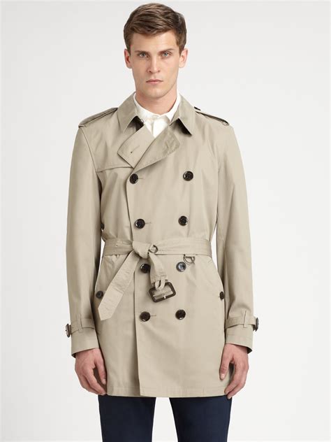 burberry short rain jacket mens|burberry double breasted raincoat men's.